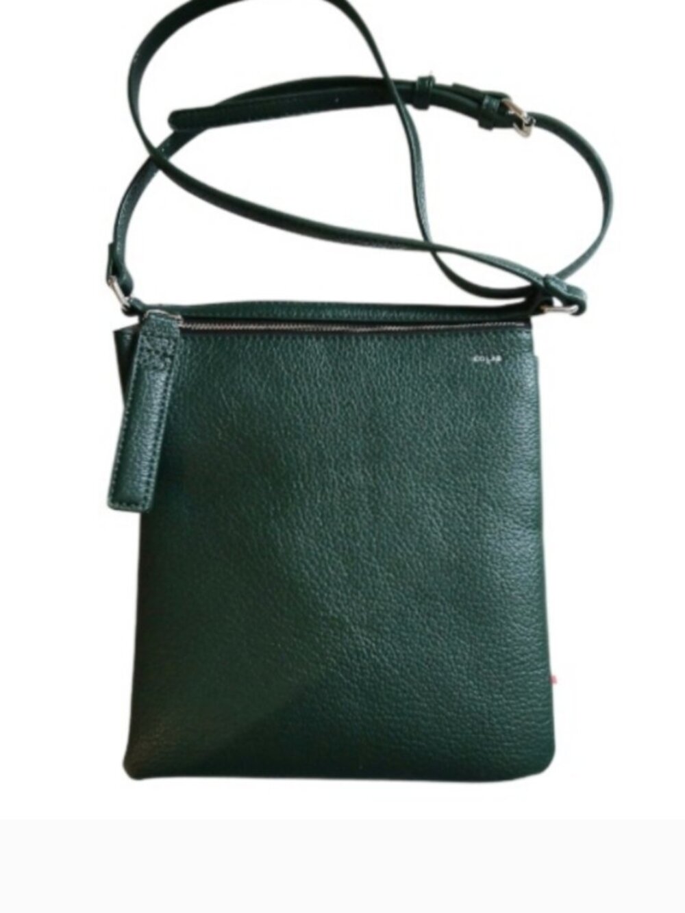 COLAB Dark Kelly Green Vegan Leather Crossbody Bag